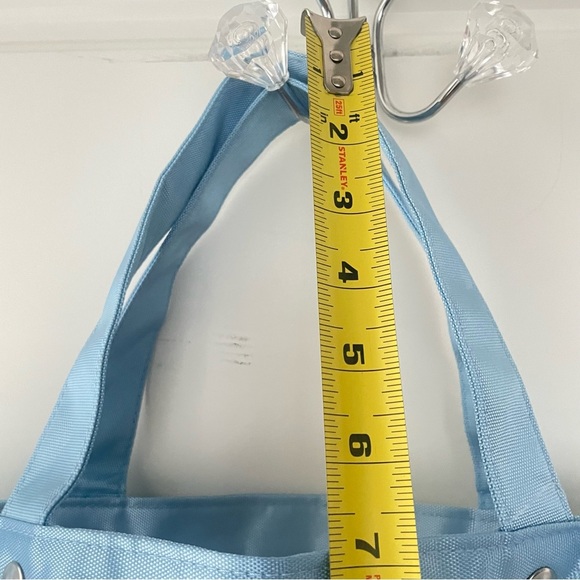 BAG BLUE WHITE  SHOULDER OVERSIZED NYLON BAG NWOT - Picture 11 of 13